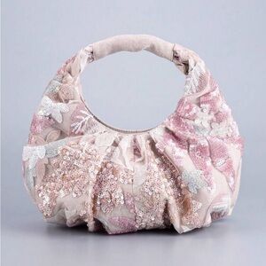 Elegant Pink Sequin Women's Bag